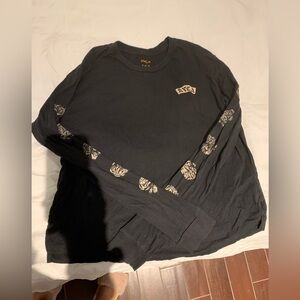 Rvca rose long sleeve shirt Medium